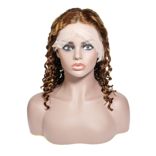 Piano Color Highlight #4/27 Deep Wave 13x4 BOB Lace Front Wig